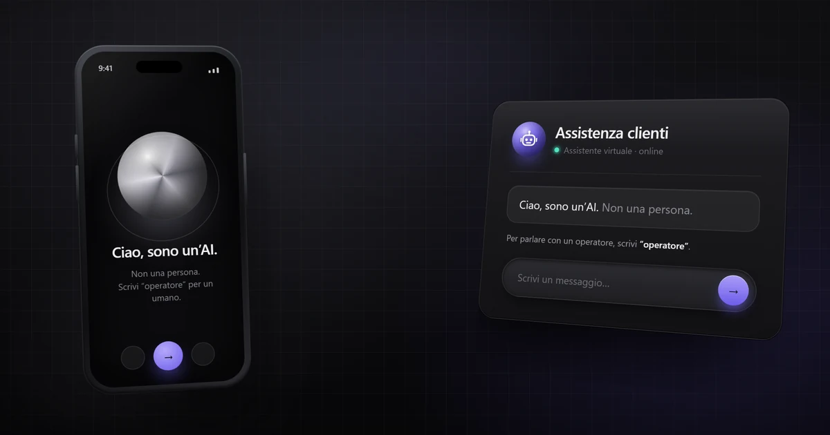 Chatbot e trasparenza AI Act: avviso di interazione con intelligenza artificiale sul sito